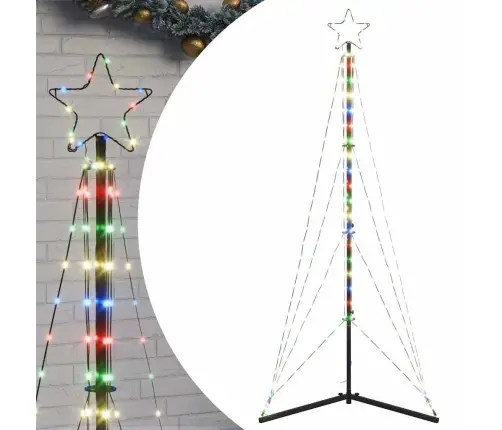 Led Kalėdų Eglutė 363 Led Spalvingi 182 Cm