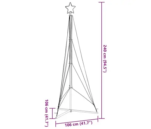Led Ziemassvētku Eglīte 483 Led Auksti Balts 240 Cm Vidaxl Led Ziemassvētku Eglīte 483 Led Auksti Balts 240 Cm Vidaxl