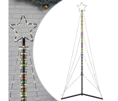 Led Ziemassvētku Eglīte 483 Led Krāsains 240 Cm Vidaxl