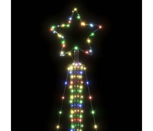 Led Kalėdų Eglutė 483 Led Spalvingi 240 Cm