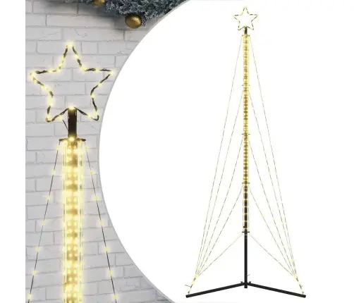 Led Ziemassvētku Eglīte 525 Led Silti Balta 302 Cm Vidaxl