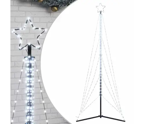 Led Kalėdų Eglutė 525 Led Šalta Balta 302 Cm