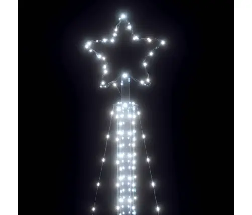 Led Kalėdų Eglutė 525 Led Šalta Balta 302 Cm