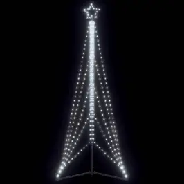 Led Ziemassvētku Eglīte 525 Led Auksti Balts 302 Cm Vidaxl