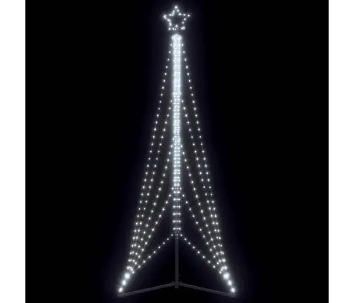 Led Kalėdų Eglutė 525 Led Šalta Balta 302 Cm