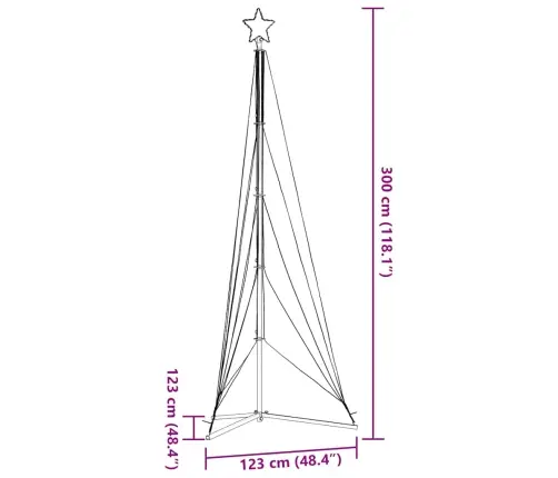 Led Jõulupuu, 525 Ledi, Sinine, 302 Cm