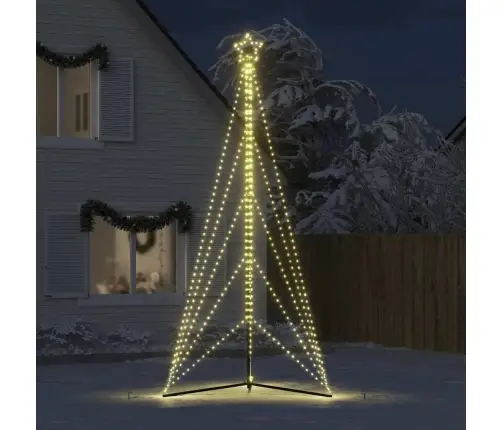 Led Ziemassvētku Eglīte 615 Led Silti Balta 404,5 Cm Vidaxl