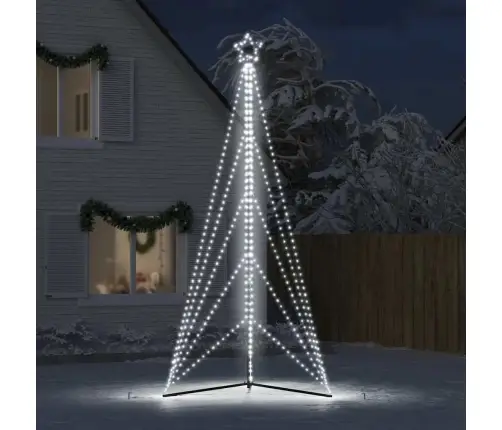 Led Ziemassvētku Eglīte 615 Led Auksti Balts 404,5 Cm Vidaxl