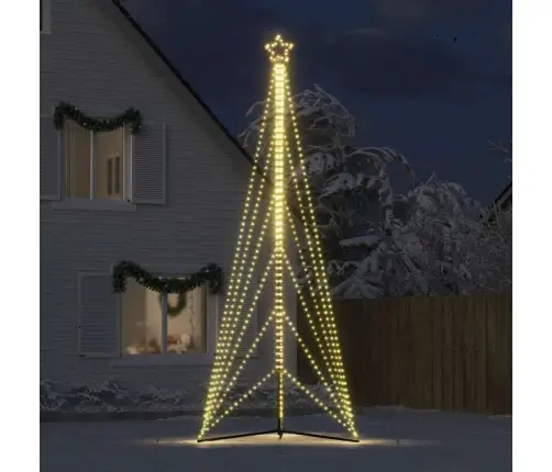 Led Ziemassvētku Eglīte 861 Led Silti Balta 478 Cm Vidaxl