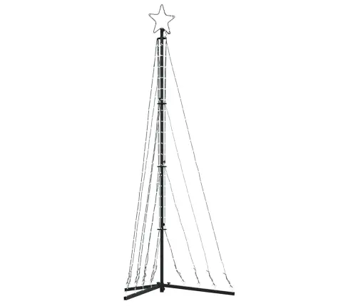 Led Ziemassvētku Eglīte 339 Led Auksti Balts 187 Cm Vidaxl