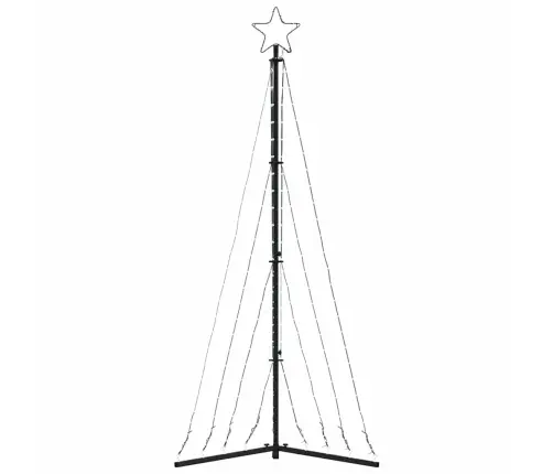 Led Ziemassvētku Eglīte 339 Led Auksti Balts 187 Cm Vidaxl