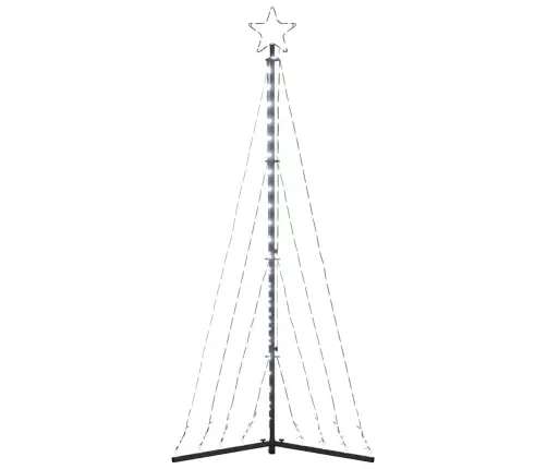 Led Ziemassvētku Eglīte 339 Led Auksti Balts 187 Cm Vidaxl