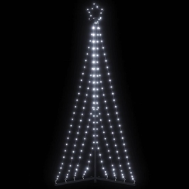 Led Ziemassvētku Eglīte 339 Led Auksti Balts 187 Cm Vidaxl
