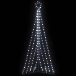 Led Ziemassvētku Eglīte 339 Led Auksti Balts 187 Cm Vidaxl
