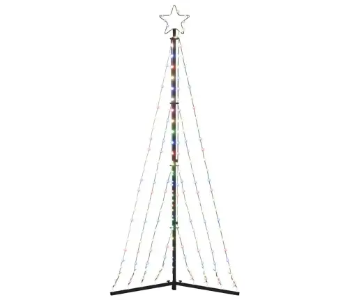 Led Ziemassvētku Eglīte 339 Led Krāsains 187 Cm Vidaxl