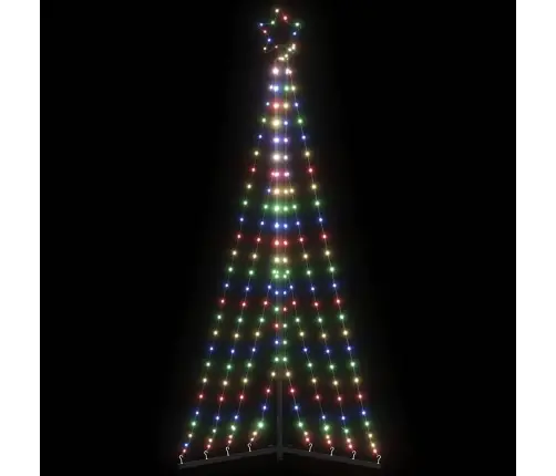 Led Ziemassvētku Eglīte 339 Led Krāsains 187 Cm Vidaxl