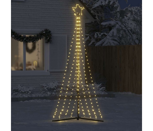 Led Ziemassvētku Eglīte 447 Led Silti Balta 249 Cm Vidaxl