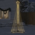 Led Ziemassvētku Eglīte 447 Led Silti Balta 249 Cm Vidaxl
