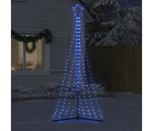 Led Ziemassvētku Eglīte 447 Led Zila 249 Cm Vidaxl