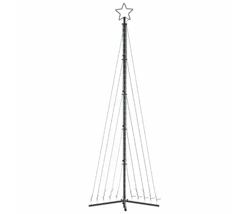 Led Ziemassvētku Eglīte 495 Led Auksti Balts 300,5 Cm Vidaxl