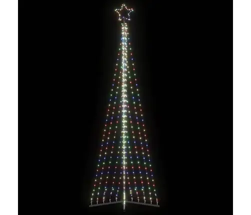 Led Ziemassvētku Eglīte 495 Led Krāsains 300,5 Cm Vidaxl