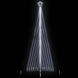 Led Ziemassvētku Eglīte 789 Led Auksti Balts 476 Cm Vidaxl