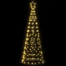 Led Ziemassvētku Eglīte 200 Led Silti Balta 182 Cm Vidaxl