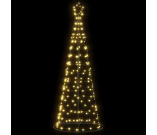 Led Ziemassvētku Eglīte 200 Led Silti Balta 182 Cm Vidaxl
