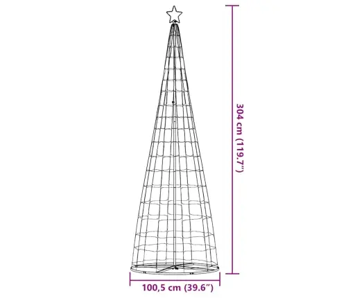 Led Kalėdų Eglutė 550 Led Šaltai Balta 304 Cm