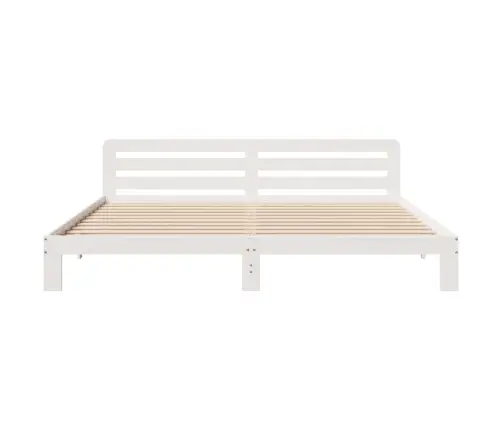 Gulta Bez Matrača, Balts, 180X200 Cm, Priedes Masīvkoks Vidaxl