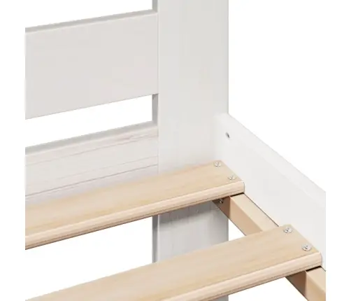 Gulta Bez Matrača, Balts, 180X200 Cm, Priedes Masīvkoks Vidaxl