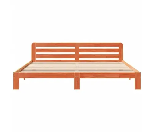 Gulta Bez Matrača, Vaska Brūnas, 180X200 Cm, Priedes Masīvkoks Vidaxl