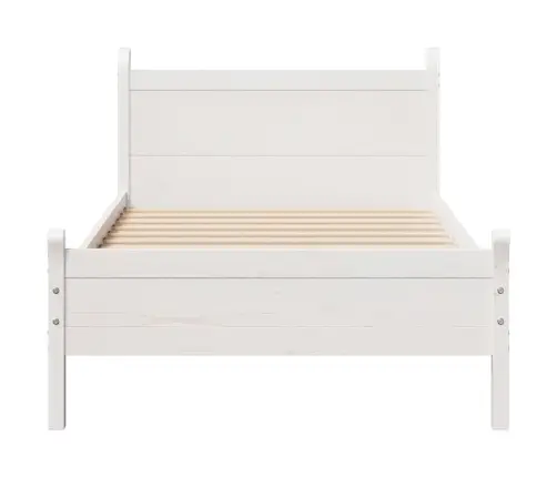 Gulta Bez Matrača, Balts, 90X200 Cm, Priedes Masīvkoks Vidaxl
