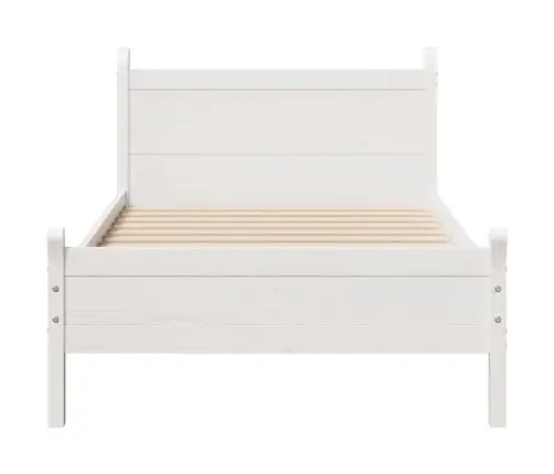 Lovos Rėmas Su Be Čiužinio, Baltas, 75X190cm Pušies Masyvas
