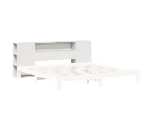 Hoiuruumiga Voodipeats, Valge, 200 cm Männipuit