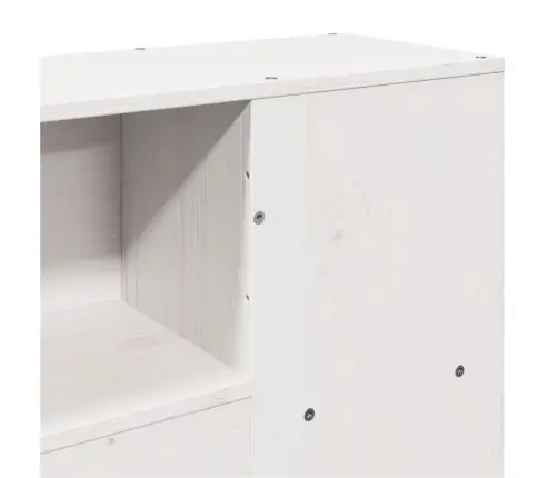 Hoiuruumiga Voodipeats, Valge, 200 cm Männipuit