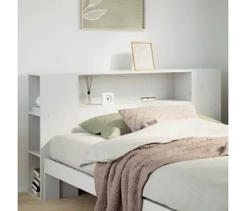 Galvgalis Ar Plauktiem, Balts, 140 Cm, Priedes Masīvkoks Vidaxl