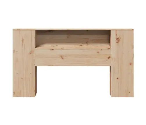 Galvgalis Ar Plauktiem, 135 Cm, Priedes Masīvkoks Vidaxl Galvgalis Ar Plauktiem, 135 Cm, Priedes Masīvkoks Vidaxl