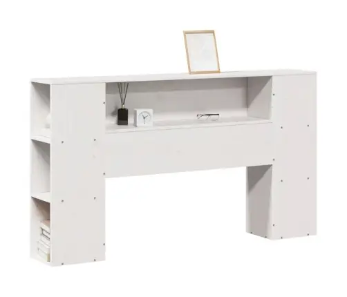 Hoiuruumiga Voodipeats, Valge, 135 cm Männipuit