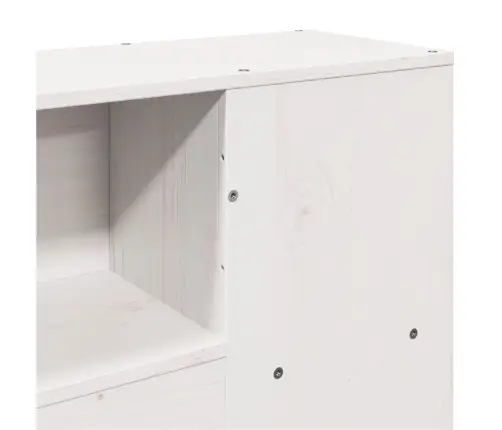 Hoiuruumiga Voodipeats, Valge, 135 cm Männipuit