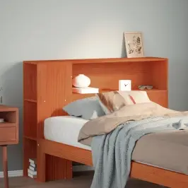 Galvgalis Ar Plauktiem, Vaska Brūns, 100 Cm, Priedes Masīvkoks Vidaxl