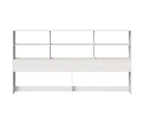 Hoiuruumiga Voodipeats, Valge, 180 cm Männipuit