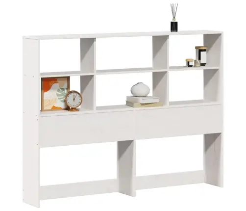 Galvgalis Ar Plauktiem, Balts, 140 Cm, Priedes Masīvkoks Vidaxl