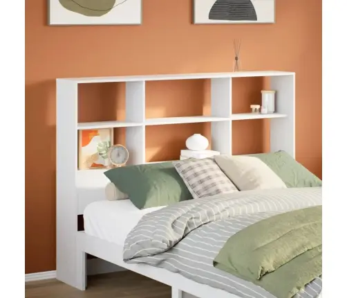 Galvgalis Ar Plauktiem, Balts, 140 Cm, Priedes Masīvkoks Vidaxl