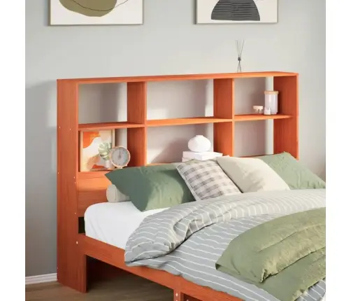 Hoiuruumiga Voodipeats, Vahapruun, 140 cm Männipuit