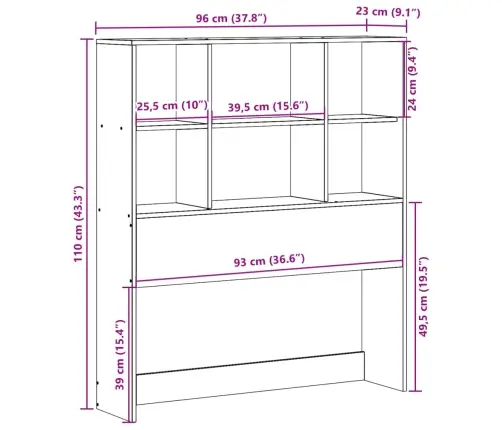Galvūgalis Su Daiktų Laikymo Vieta, Rudas, 90cm Pušis