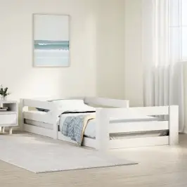 Voodiraam Ilma Madratsita, Valge, 80X200 cm Männipuit