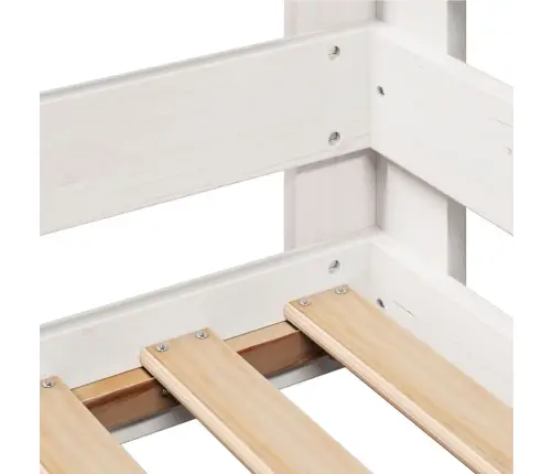 Gulta Bez Matrača, Balts, 70X140 Cm, Priedes Masīvkoks Vidaxl