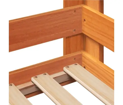 Gulta Bez Matrača, Vaska Brūnas, 70X140 Cm, Priedes Masīvkoks Vidaxl