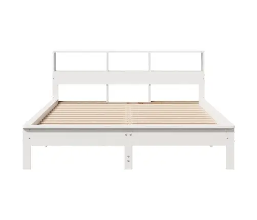 Gulta Ar Grāmatu Plauktu, Bez Matrača, 120X200 Cm, Priedes Koks Vidaxl